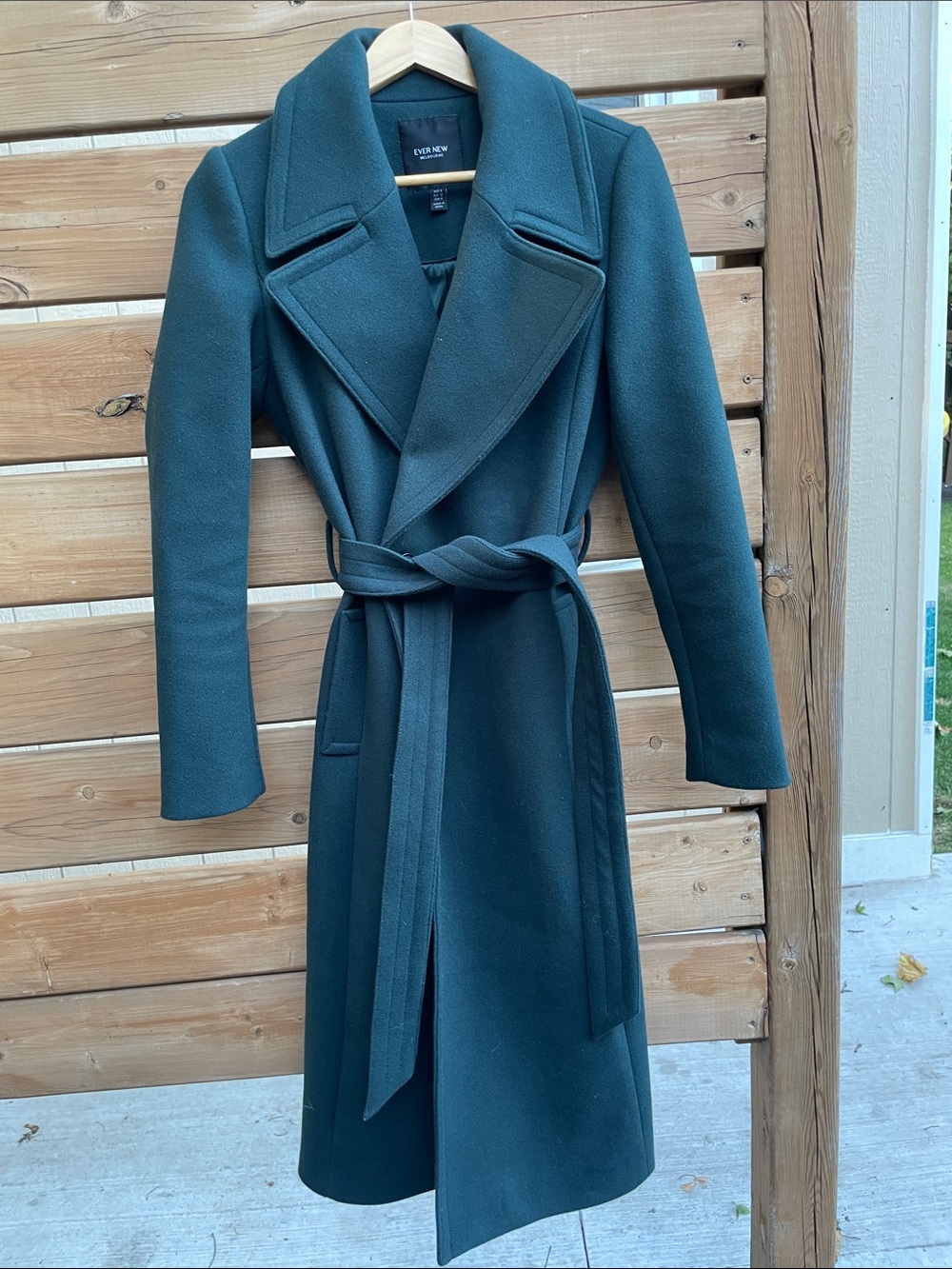 Ever New Olivia Wrap Coat in Green Gables - Size US 4 (Small)